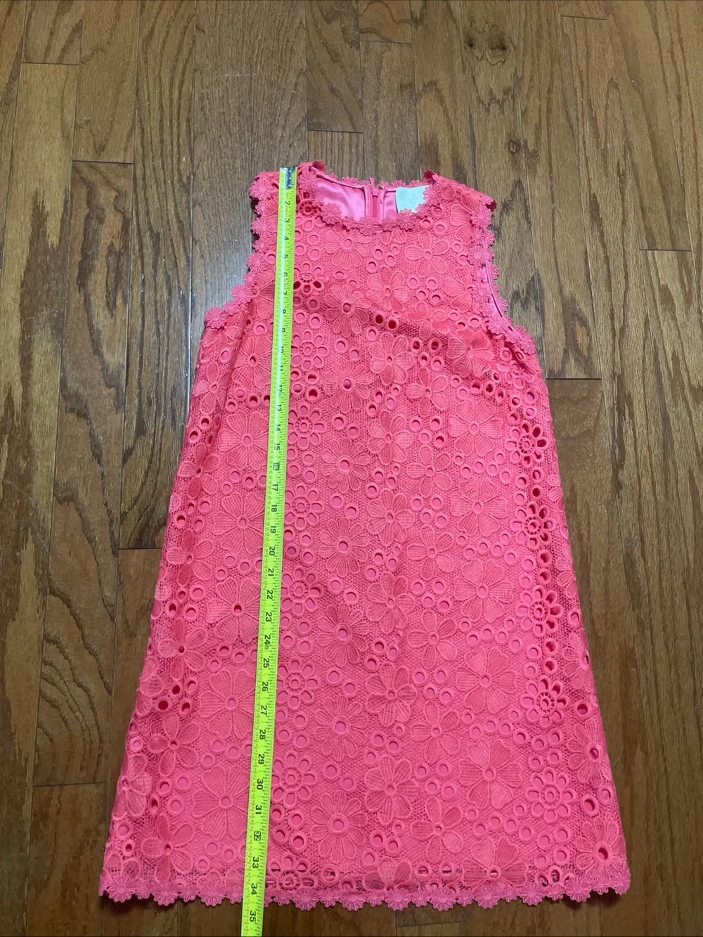 Kate Spade Shore Thing Lace Shift Sleeveless Floral Dress Coral Sorbet Sz6 Lined